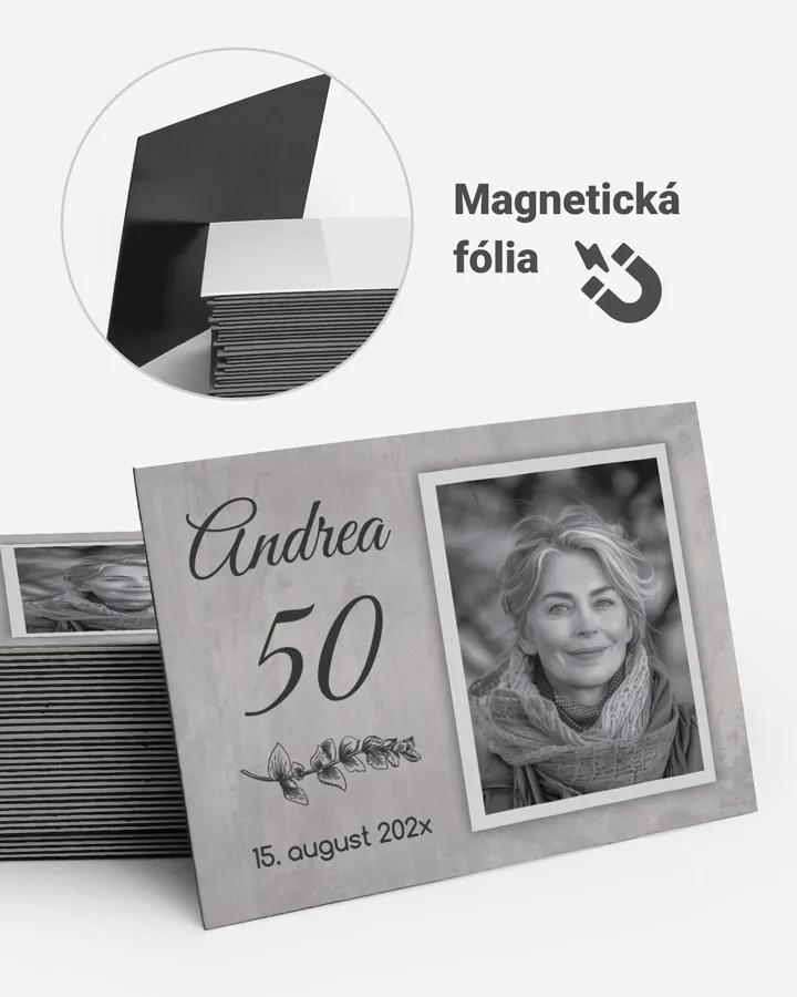 Pamätné magnetky z oslavy s fotkou - Poľné kvety 01