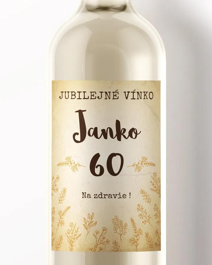 Etikety na víno / pálenku motív Vintage kvety