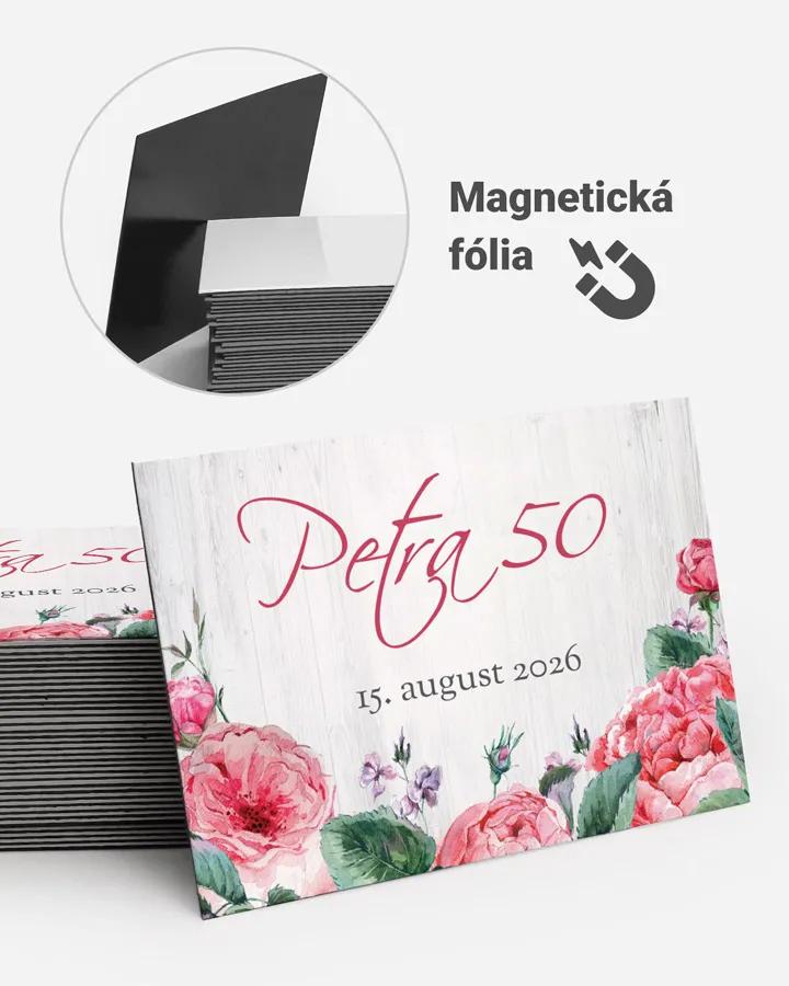Pamätné magnetky z oslavy - Šípové ruže 02
