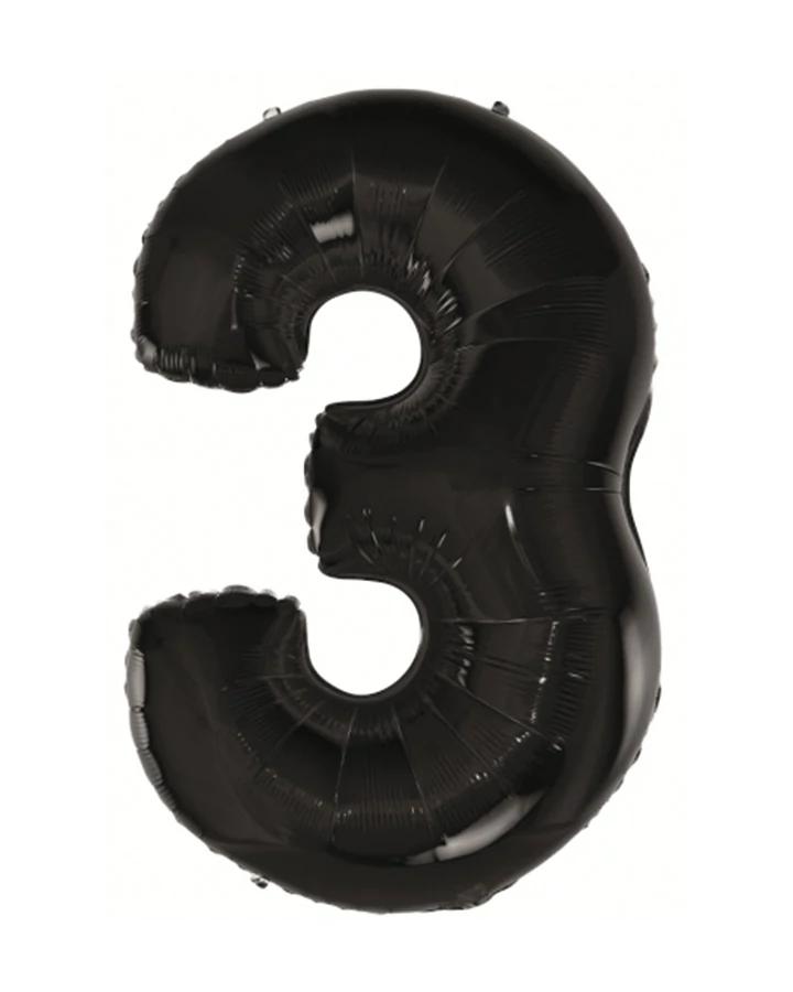 Balón číslo 3 čierny veľký 92cm