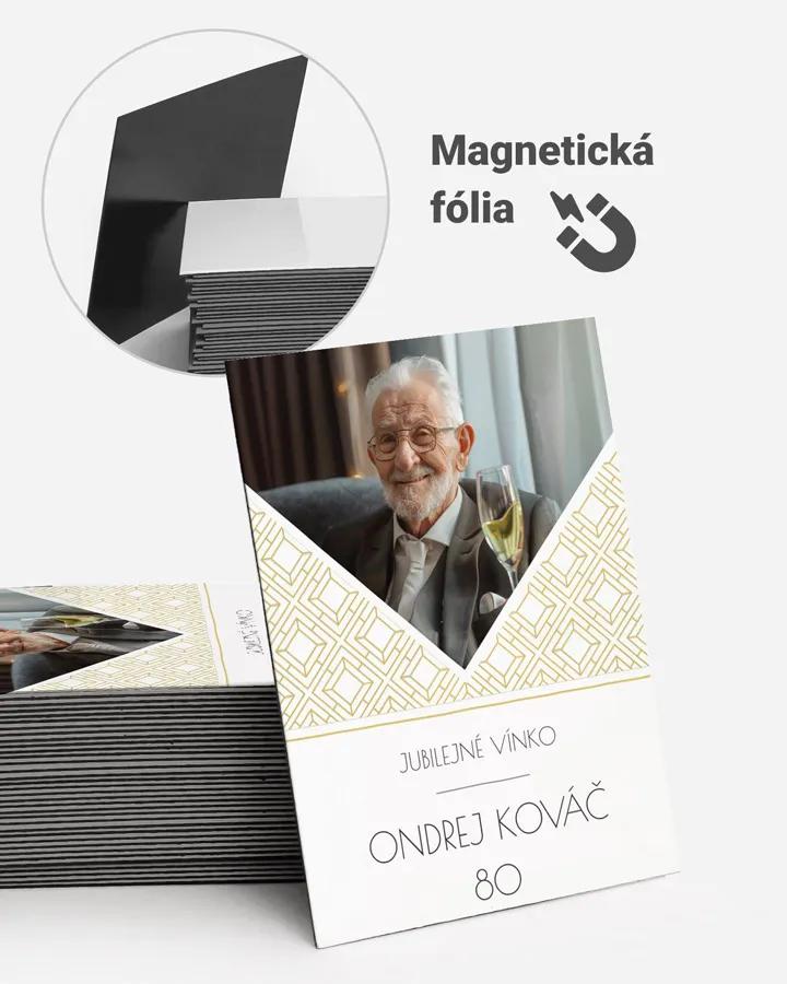 Pamätné magnetky z oslavy s fotkou - Art Deco 01