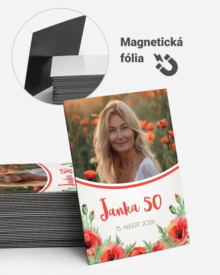 Pamätné magnetky z oslavy s fotkou - Poľné maky 01