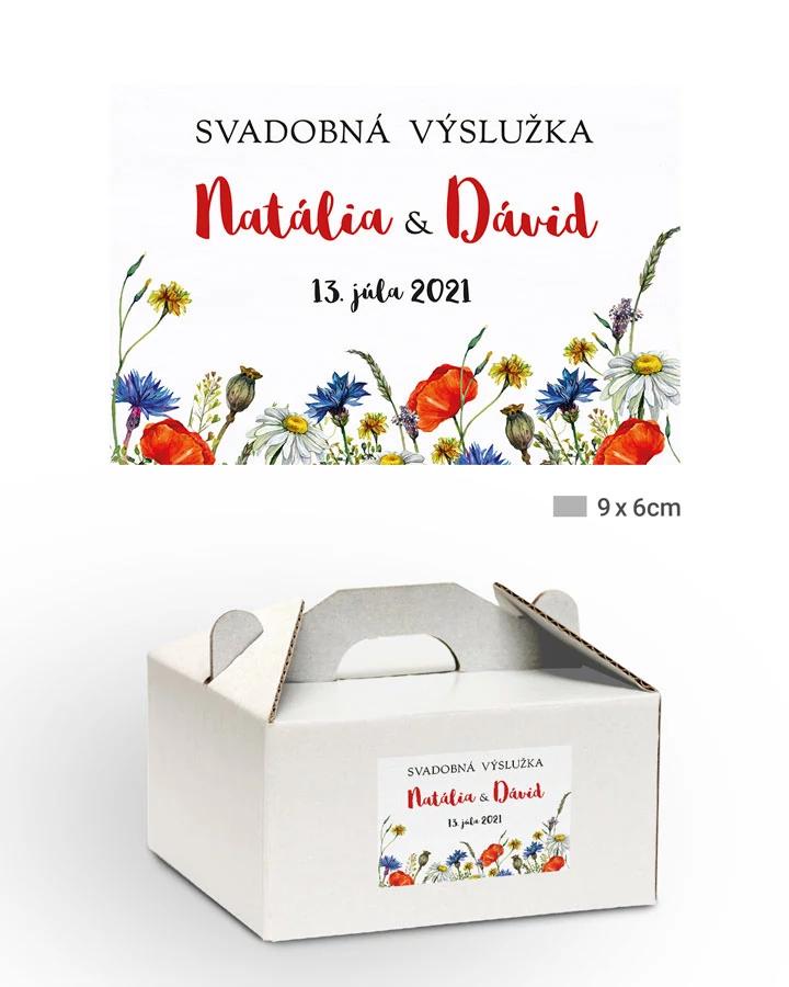 Nálepky na výslužky Pestré poľné kvety 05 1/3