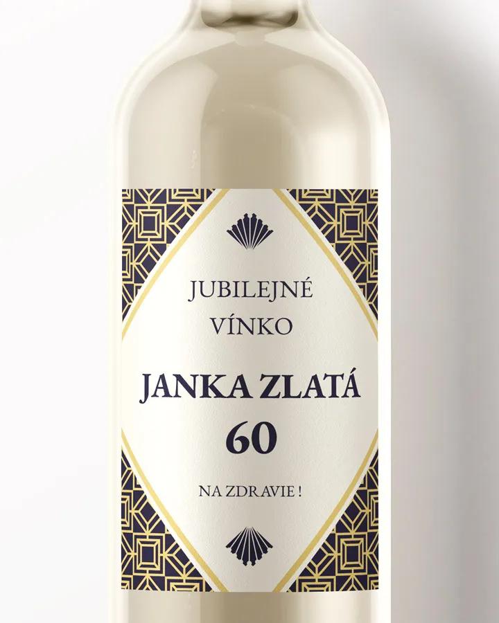 Etikety na víno / pálenku motív Art Deco 02
