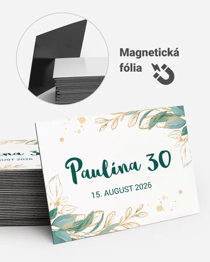 Pamätné magnetky z oslavy - Greenery 02