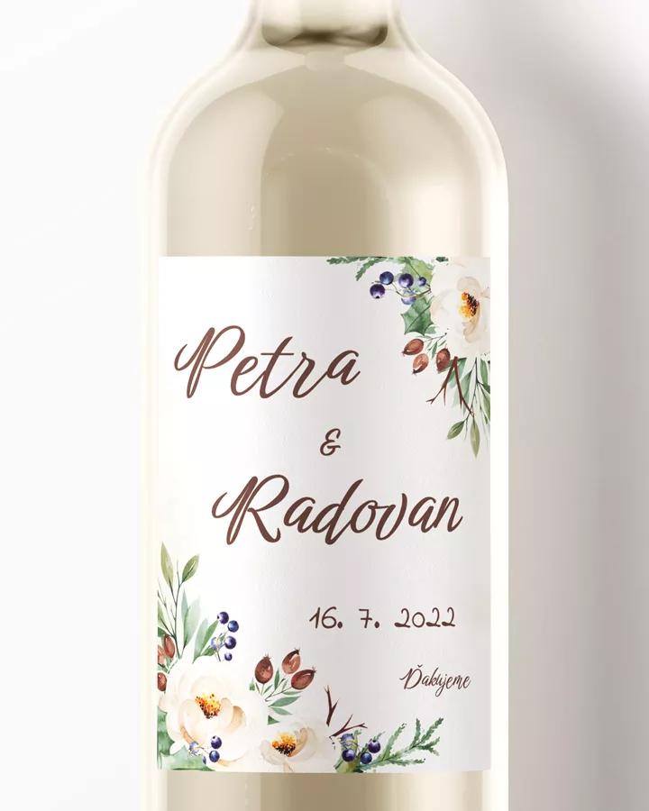 Svadobné etikety na víno / pálenku Lesné plody 01