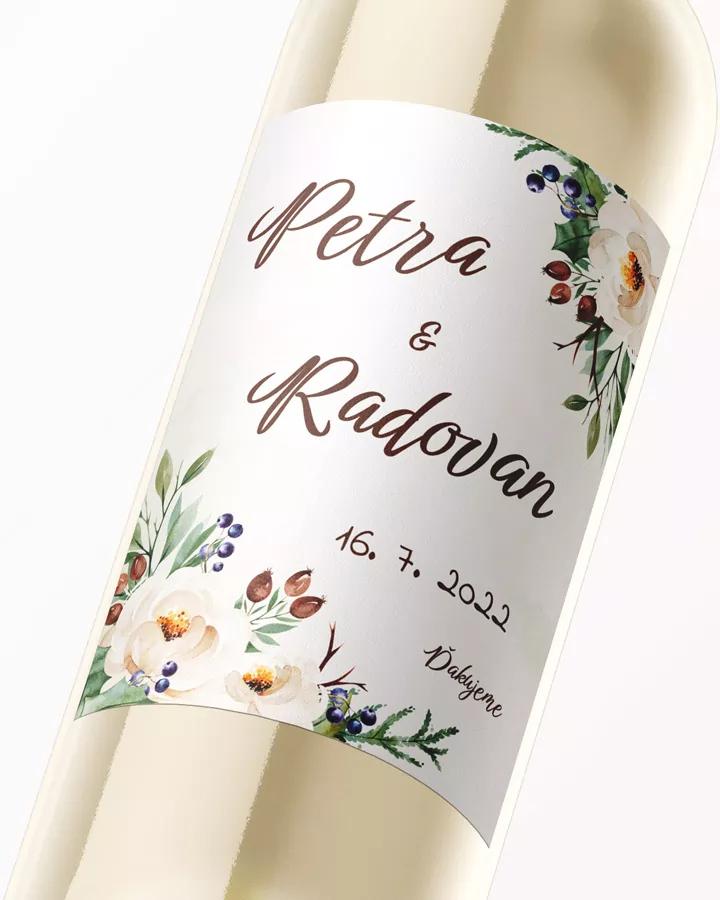Svadobné etikety na víno / pálenku Lesné plody 01 2/3