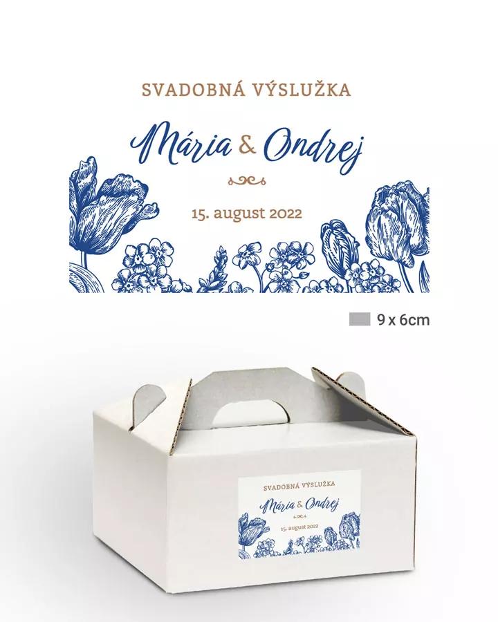 Nálepky na výslužky Modré poľné kvety 1/3