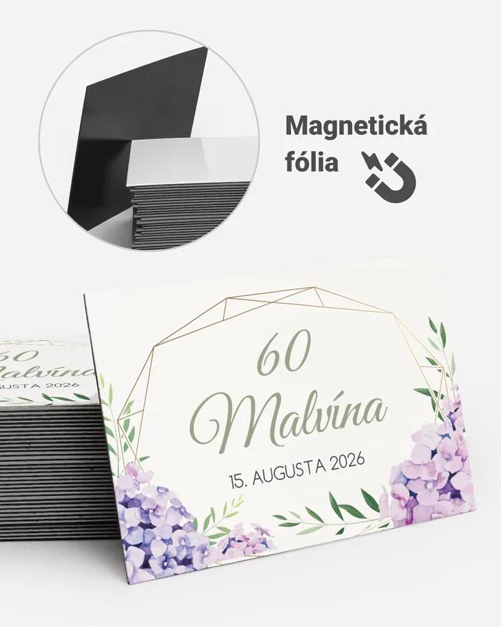 Pamätné magnetky z oslavy - Hortenzie
