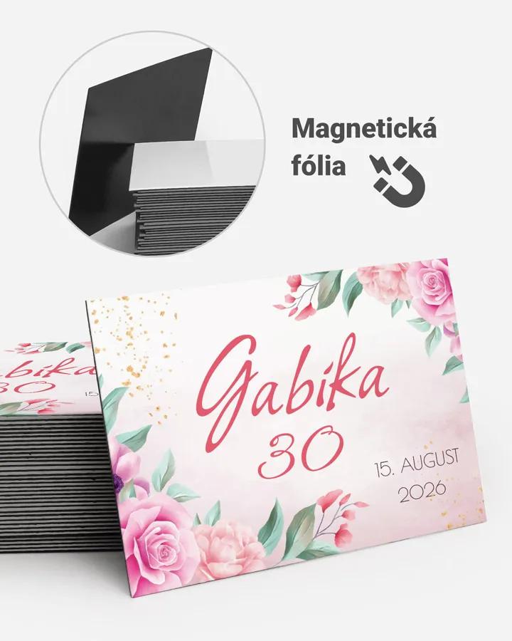 Pamätné magnetky z oslavy - Šípové ruže 03