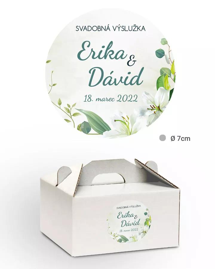 Nálepky na výslužky Biele ľalie 2/3