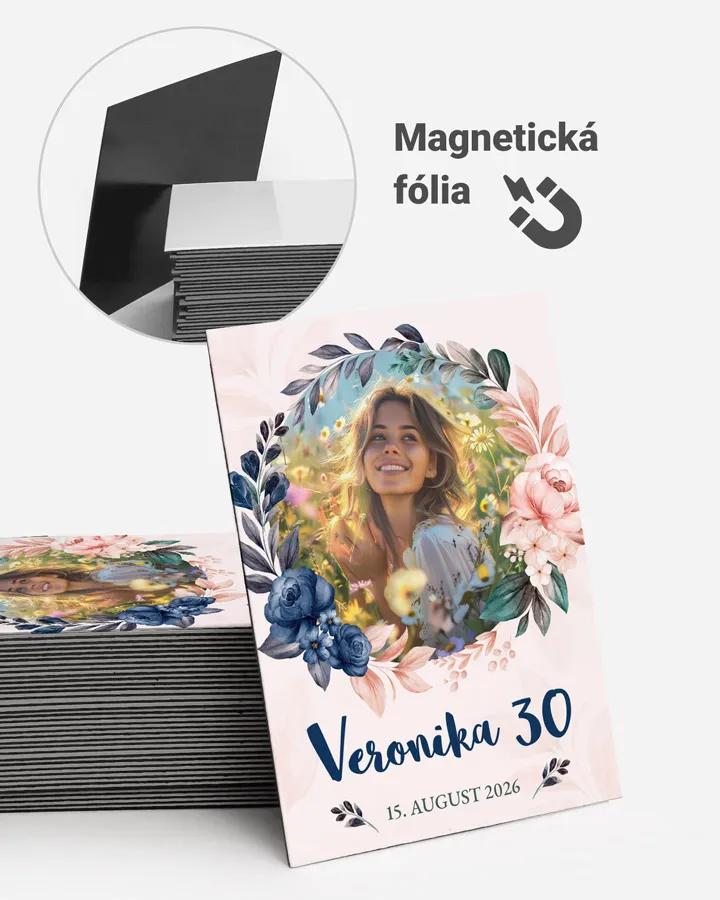 Pamätné magnetky z oslavy s fotkou - Šípové ruže 04