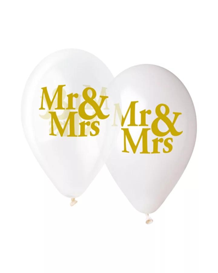 Svadobné balóny Mr & Mrs (5ks)