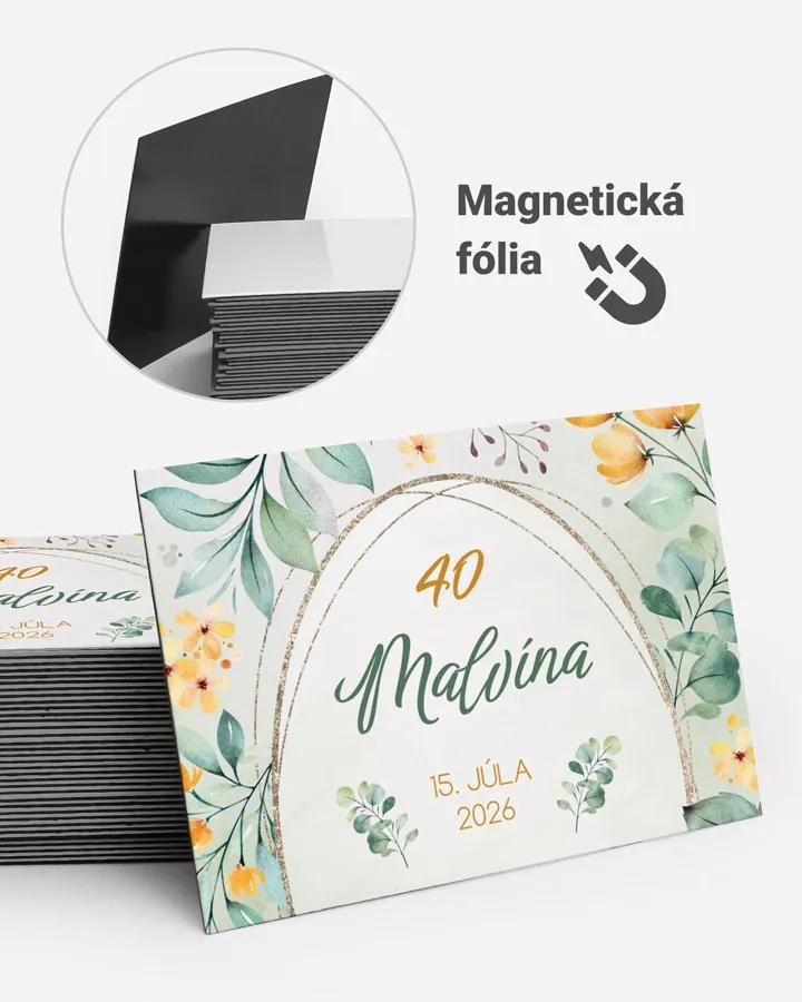 Pamätné magnetky z oslavy - Žlté kvietky