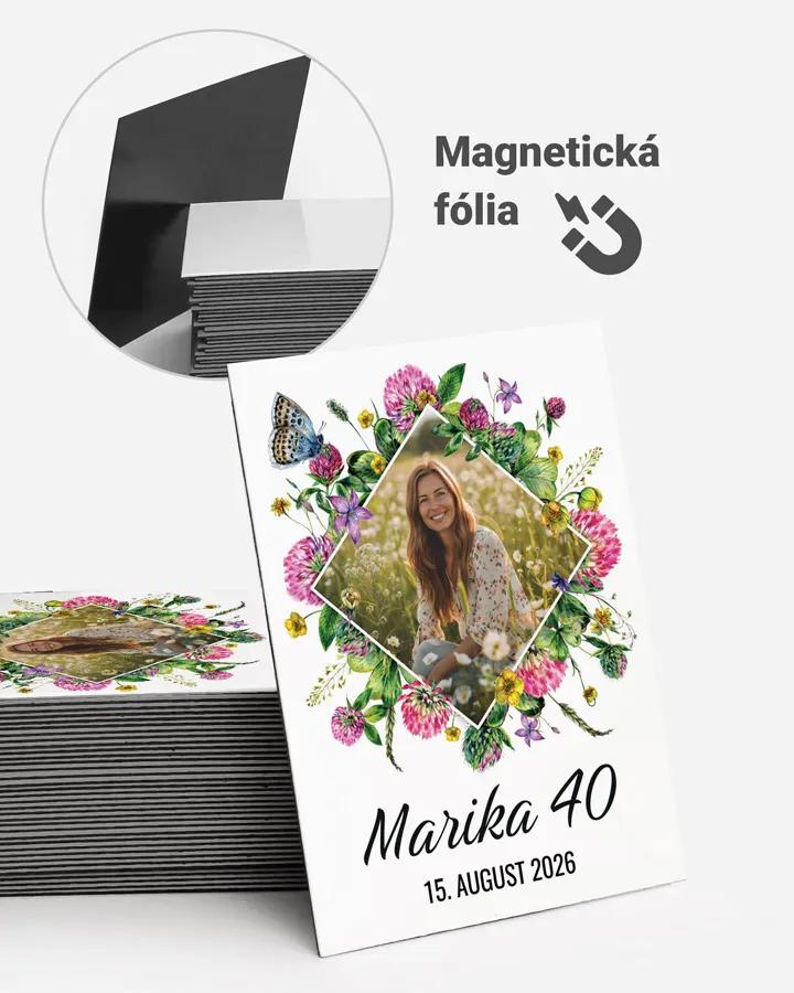 Pamätné magnetky z oslavy s fotkou- Poľné kvety 05