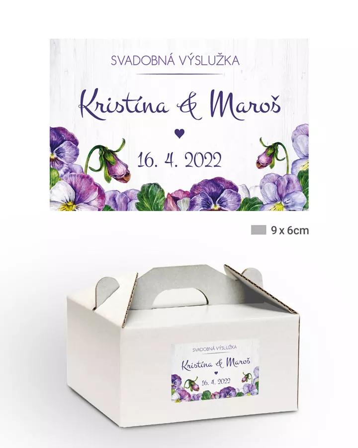 Nálepky na výslužky Fialky 1/3
