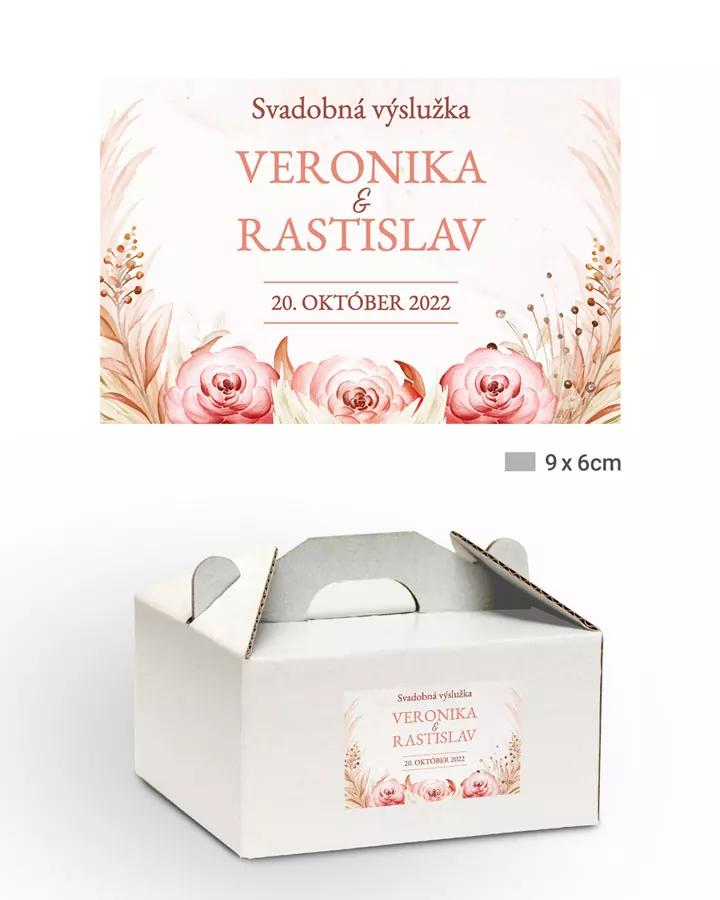Nálepky na výslužky Sušené kvety 02 1/3