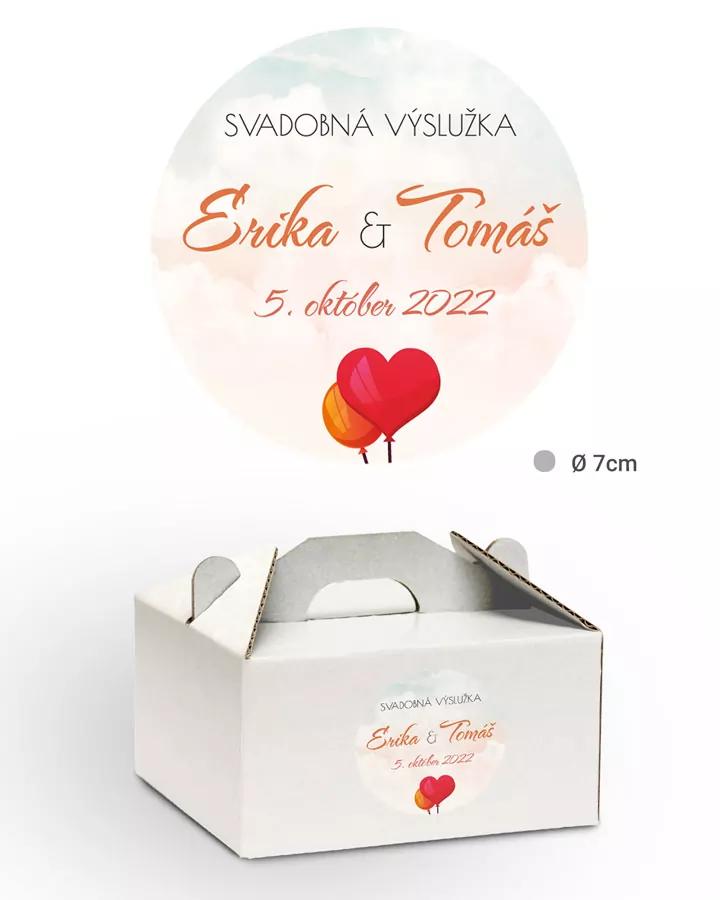 Nálepky na výslužky Zaľúbený pár 01 2/3