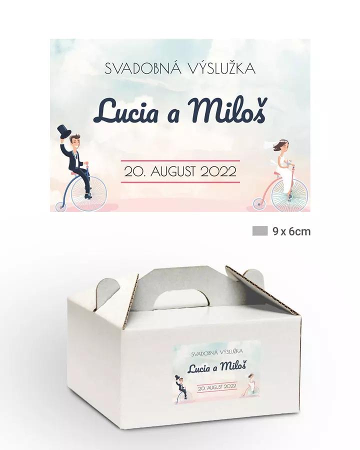 Nálepky na výslužky Zaľúbený pár 02 1/3