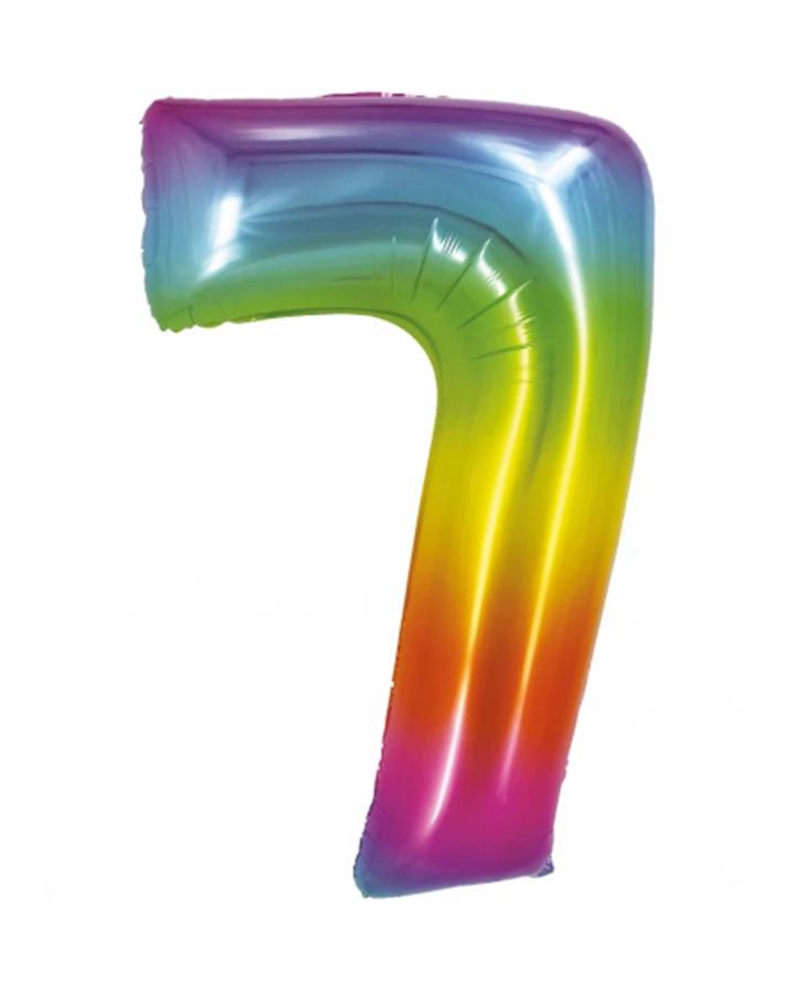 Balón číslo 7 dúhový veľký 76cm