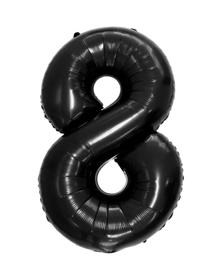 Balón číslo 8 čierny veľký 92cm