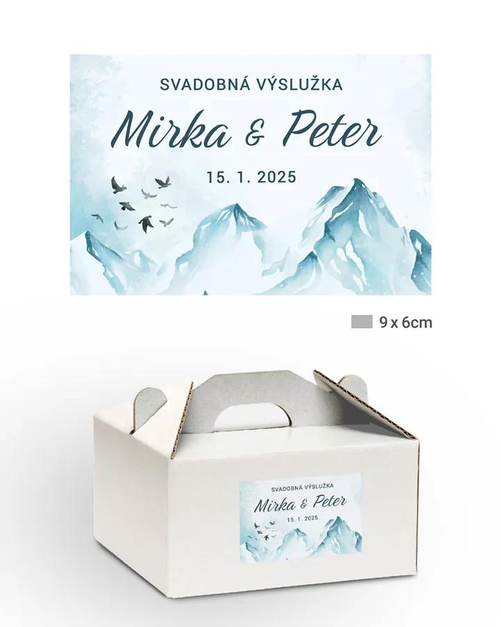 Nálepky na výslužky Zimná krajina 02 1/3