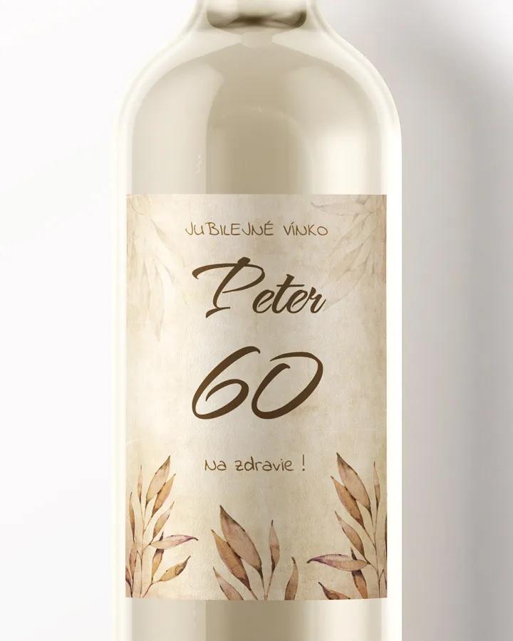Etikety na víno / pálenku motív Vintage listy