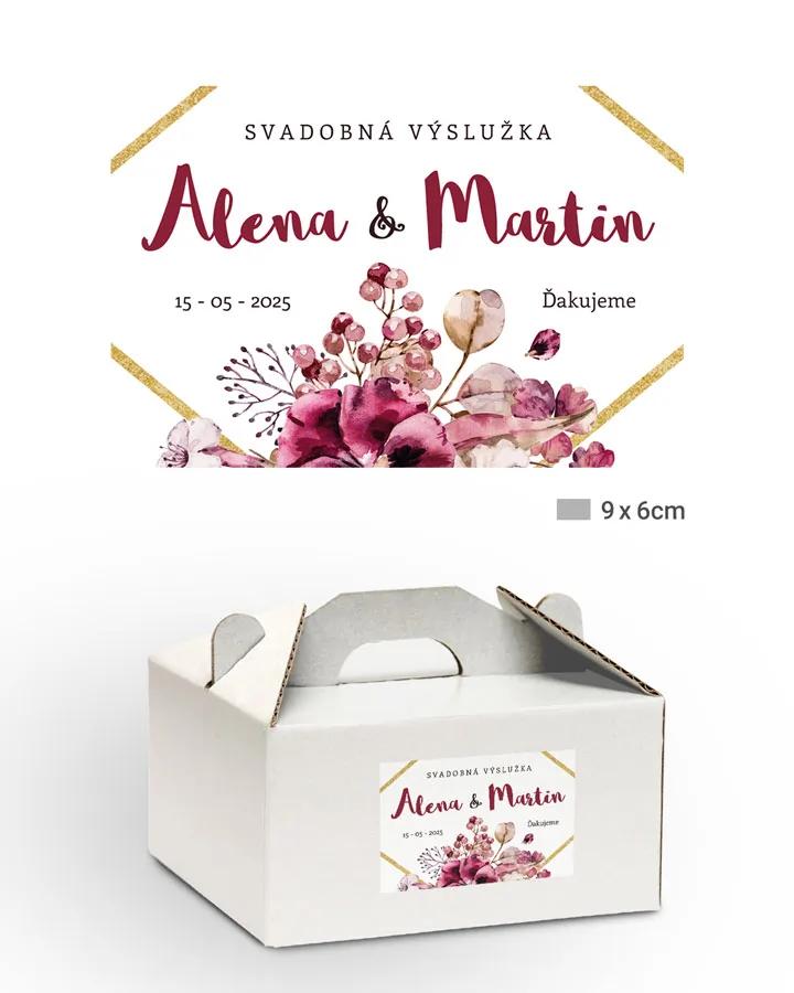 Nálepky na výslužky Rozkvitnuté kvety 02 1/3