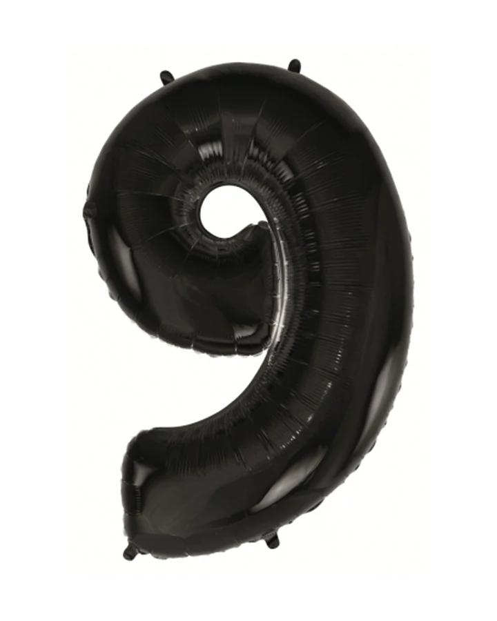 Balón číslo 9 čierny veľký 92cm
