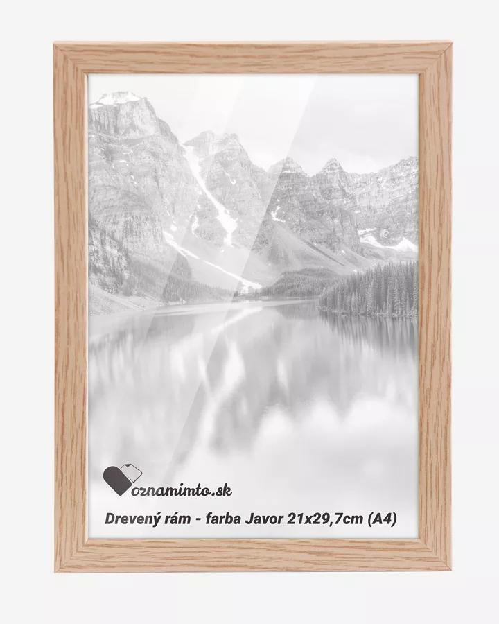 Drevený rám na fotku 21x29,7cm (farba Javor)