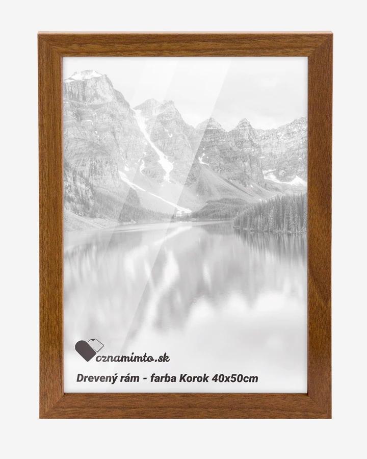 Drevený rám na fotku 40x50cm (farba Korok)