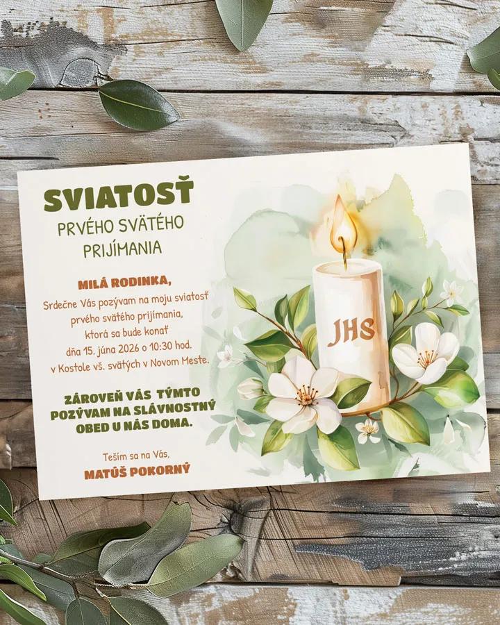Pozvánka na krst, prvé sväté prijímanie 11