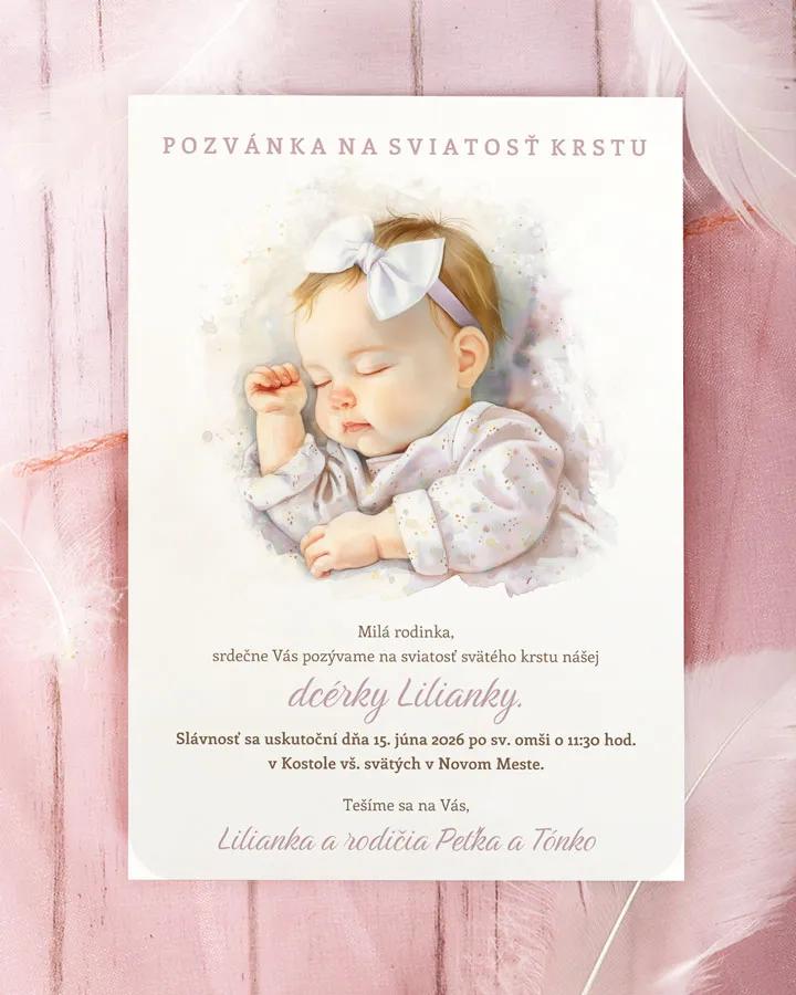 Pozvánka na krst, prvé sväté prijímanie 59 dievča