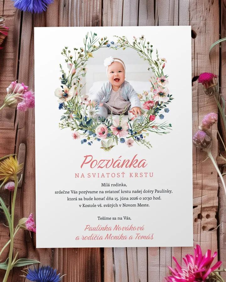 Pozvánka na krst, prvé sväté prijímanie s fotkou 38 v1