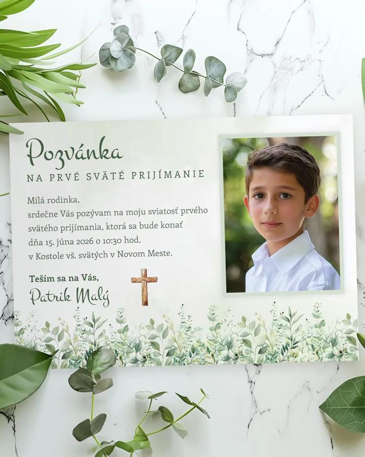 Pozvánka na krst, prvé sväté prijímanie s fotkou 43