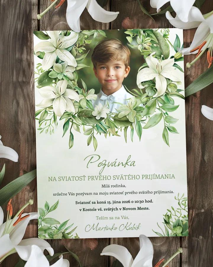 Pozvánka na krst, prvé sväté prijímanie s fotkou 46