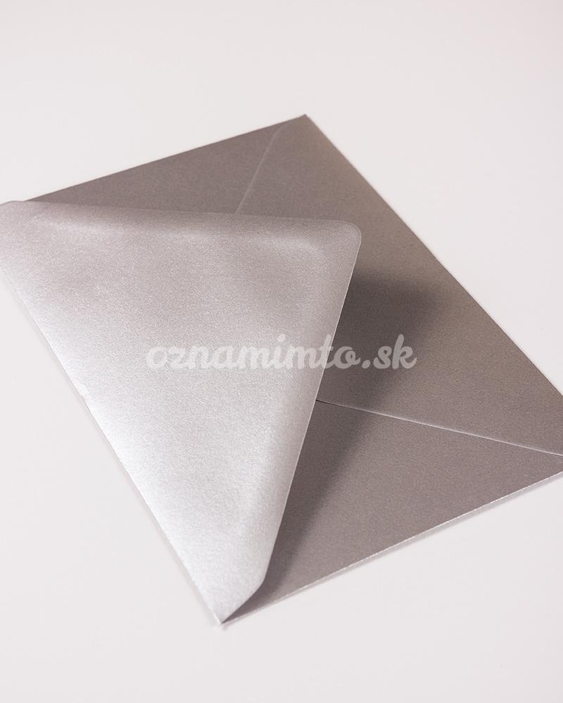 Strieborné metalické obálky C6 3/4