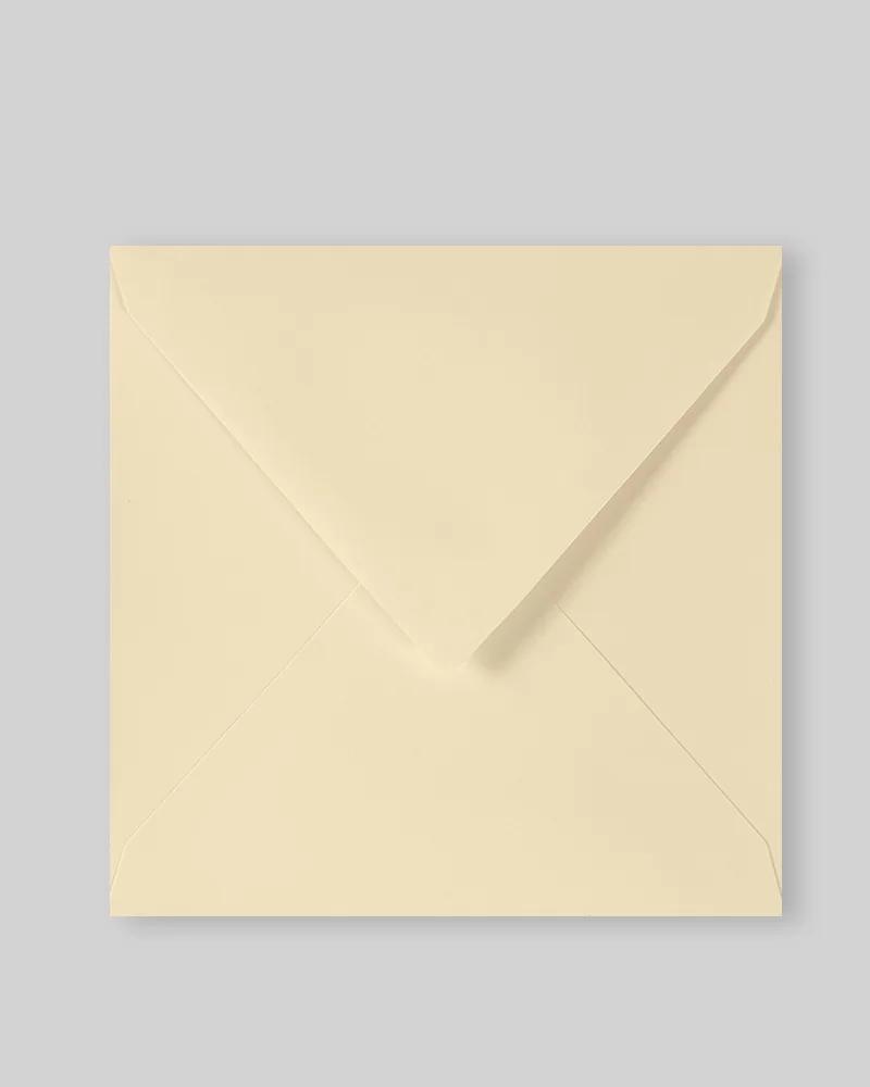 Krémová obálka - rozmer štvorec 140x140mm