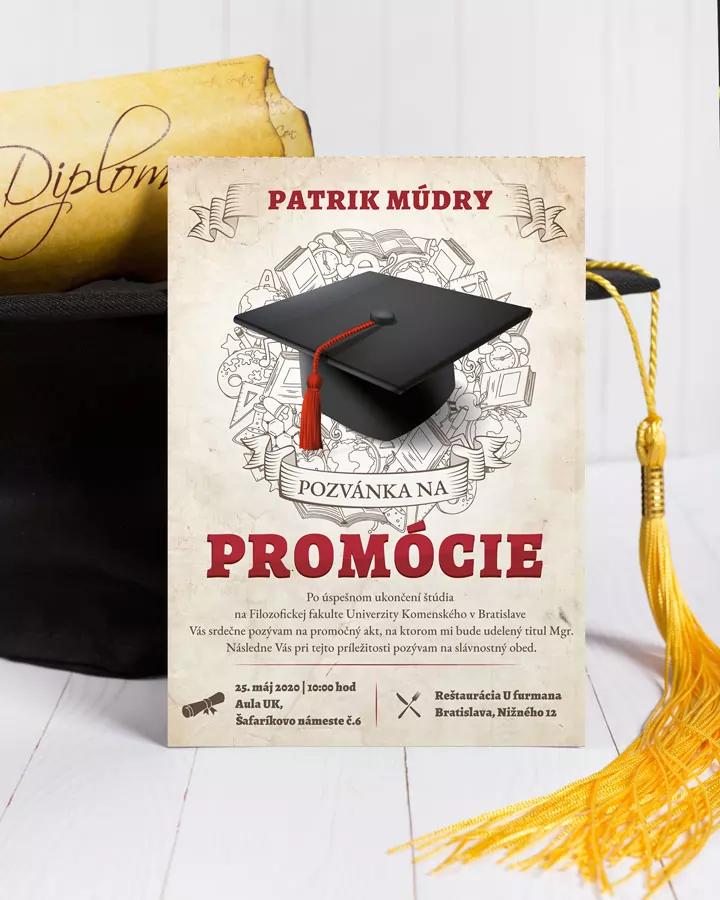Promočné oznámenie s vintage motívom