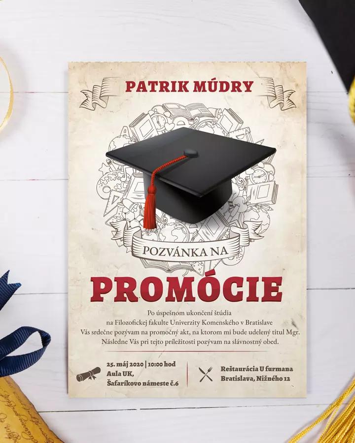 Promočné oznámenie s vintage motívom 2/3