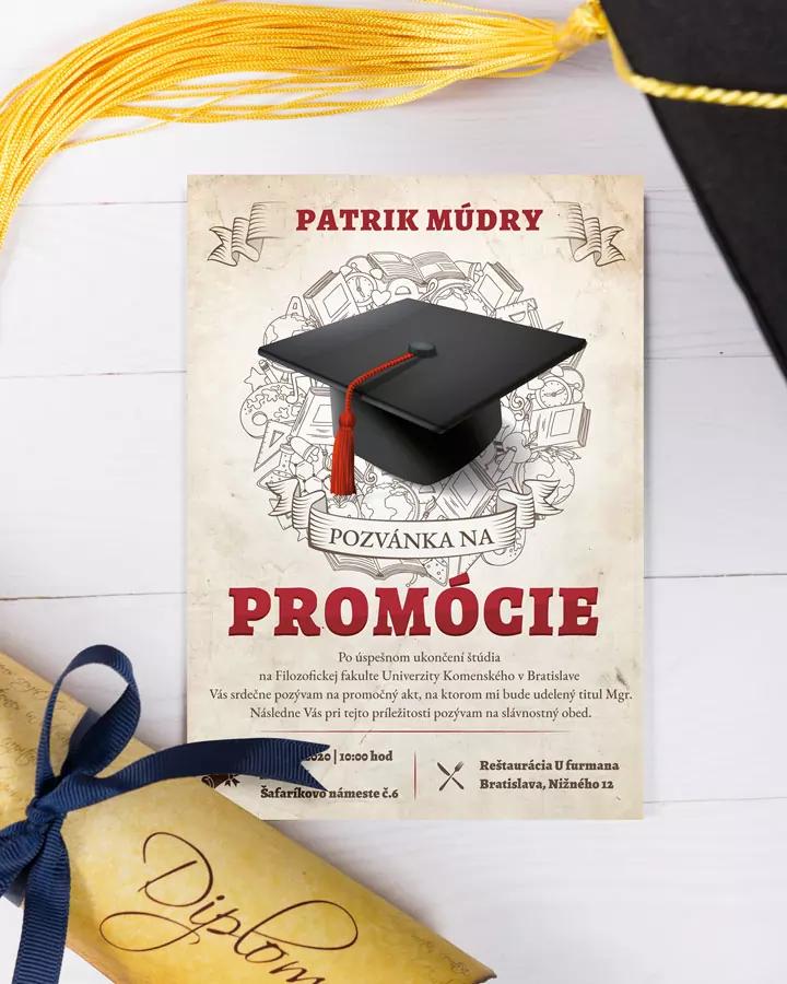 Promočné oznámenie s vintage motívom 1/3