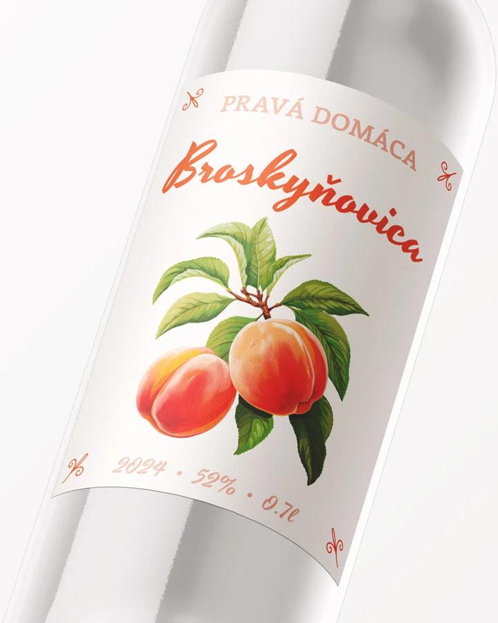 Etikety na pálenku Broskyňovica 08 2/3