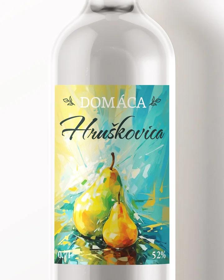 Etikety na pálenku Hruškovica 01