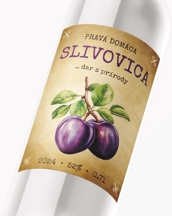Etikety na pálenku Slivovica 10 2/3