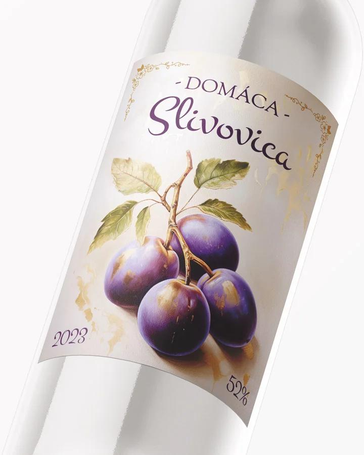 Etikety na pálenku Slivovica 01 2/3