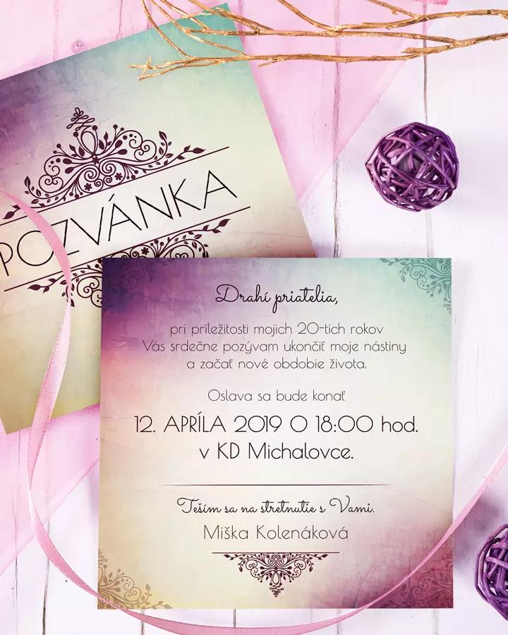 Pozvánka na narodeniny - Trendy Retro