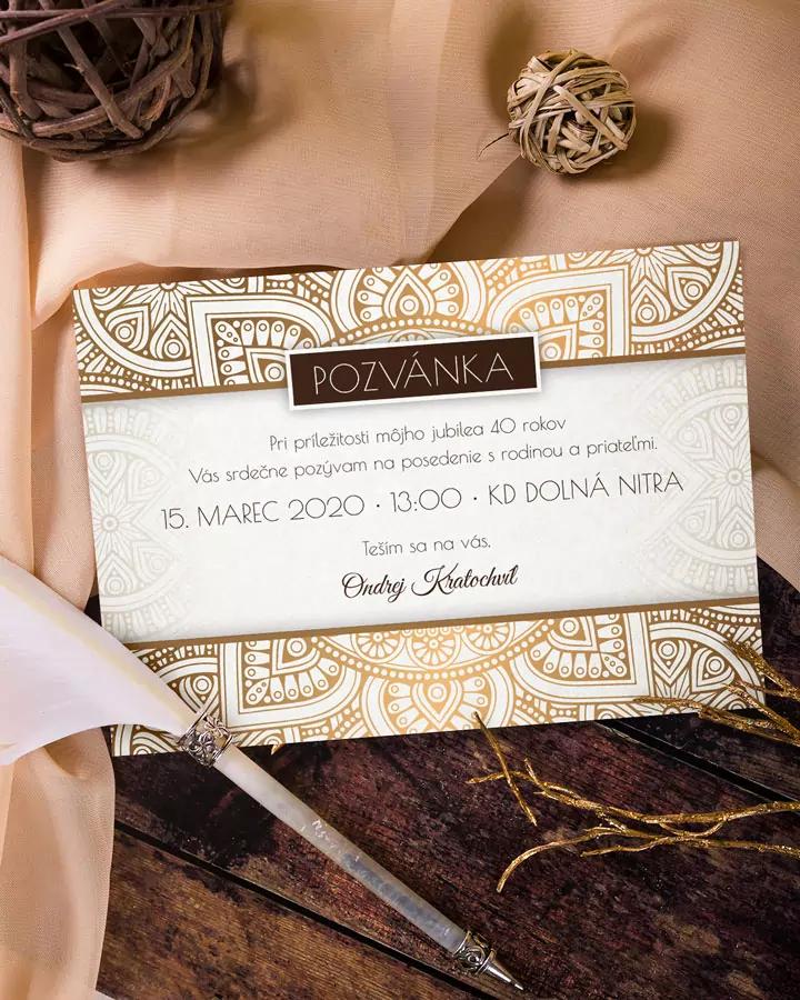 Pozvánka na narodeniny - Zlaté Retro