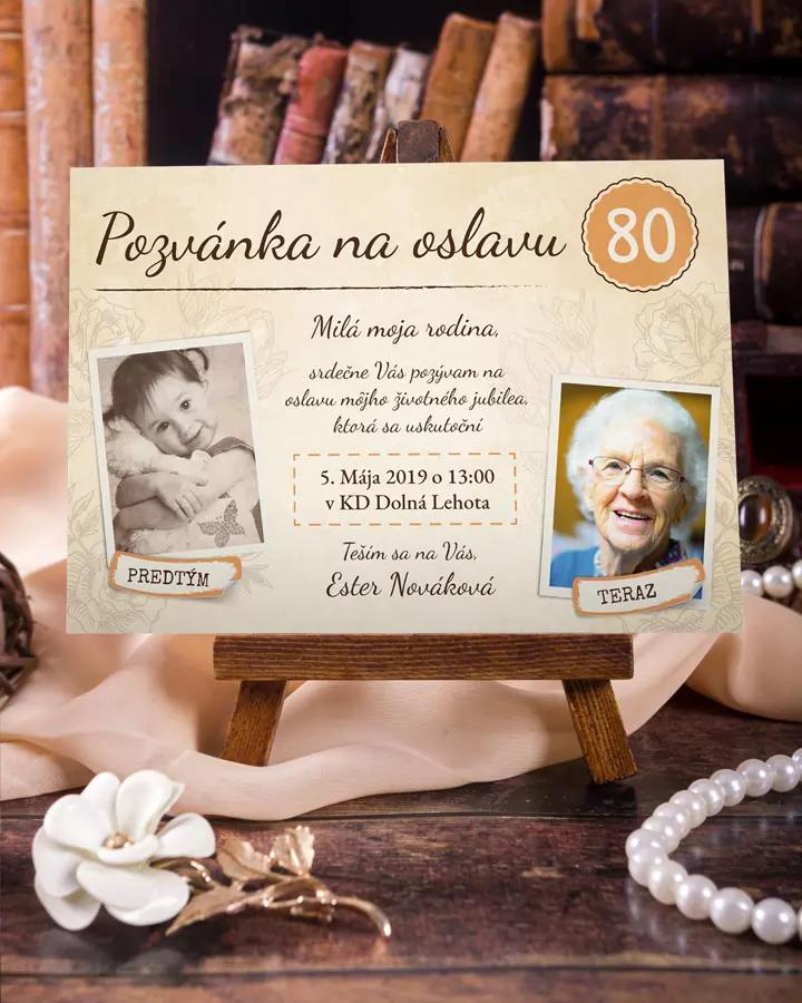 Pozvánka na narodeniny s vlastnými fotkami
