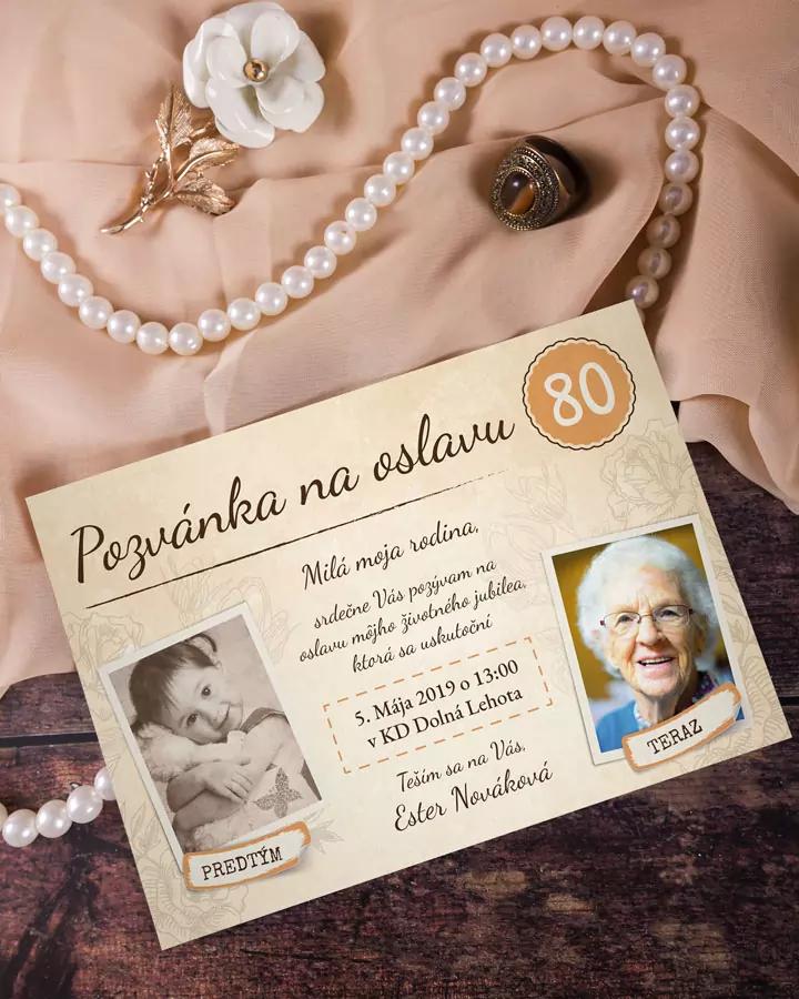 Pozvánka na narodeniny s vlastnými fotkami 1/2