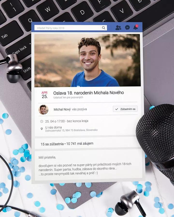Pozvánka na narodeniny - Facebook Event